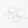 Image de 10 Pcs Boucles d'Oreilles Créoles Accessories pour DIY Fabrication de Bijoux Respectueux de la Nature en Laiton Simple Plaqué Or Véritable Annulaire