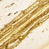 Imagen de 1 Unidad Enchapado al Vacío 304 Acero Inoxidable Cadena de Eslabones Hechos a Mano Tobilleras Chapado en Oro de 18K 22cm longitud