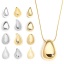 Immagine di 1 Pz Ecologico Ottone Geometrico Charms Goccia Oro riempito