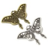 Bild von 10 Stück Zinklegierung Insekt Anhänger Bunt Schmetterling Mondfinsternis 4.6cm x 3.2cm