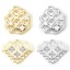 Immagine di 1 Pz Ecologico Ottone Charms Biscotti Vero Oro Placcato Trasparente Cubic Zirconiae