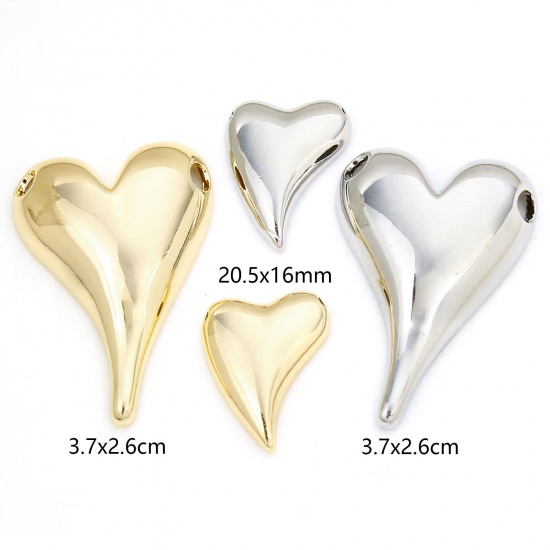 Picture of Eco-friendly Brass Valentine's Day Pendants Real Gold Plated Heart