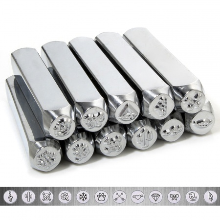 Steel Punch Metal Stamping Tools Rectangle Cuboid Silver Tone 6.4cm x 1cm