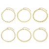 Picture of 304 Stainless Steel Handmade Link Chain Anklet Gold Plated With Lobster Claw Clasp And Extender Chain Geometric Heart 22.5cm(8 7/8") long