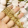 Picture of 304 Stainless Steel Handmade Link Chain Anklet Gold Plated With Lobster Claw Clasp And Extender Chain Geometric Heart 22.5cm(8 7/8") long