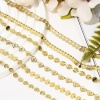 Picture of 304 Stainless Steel Handmade Link Chain Anklet Gold Plated With Lobster Claw Clasp And Extender Chain Geometric Heart 22.5cm(8 7/8") long