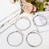 Picture of 304 Stainless Steel Handmade Link Chain Anklet Silver Tone With Lobster Claw Clasp And Extender Chain Heart 22.5cm(8 7/8") long