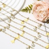 Picture of 304 Stainless Steel Link Cable Chain Anklet Gold Plated With Lobster Claw Clasp And Extender Chain Butterfly Animal Musical Note 23cm(9") long