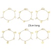 Picture of 304 Stainless Steel Link Cable Chain Anklet Gold Plated With Lobster Claw Clasp And Extender Chain Rose Flower 23cm(9") long