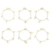 Picture of 304 Stainless Steel Link Cable Chain Anklet Gold Plated With Lobster Claw Clasp And Extender Chain Half Moon Cross