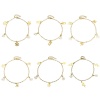 Picture of 304 Stainless Steel Link Cable Chain Anklet Gold Plated With Lobster Claw Clasp And Extender Chain Owl Animal Dragonfly 23cm(9") long