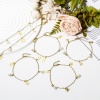 Picture of 304 Stainless Steel Link Cable Chain Anklet Gold Plated With Lobster Claw Clasp And Extender Chain Owl Animal Dragonfly 23cm(9") long