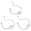Image de 2 Pièces Bracelets Enfants en 304 Acier Inoxydable Chaîne Maille Forçat Rond Argent Mat Cabochon Rapportable 14cm Long