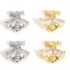 Immagine di 2 PCs Eco-friendly Brass Insect Charms Real Gold Plated Bee Animal Clear Cubic Zirconia 11.5mm x 11.5mm