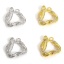 Picture of Eco-friendly Brass Charms Real Gold Plated Snake Animal Micro Pave Clear Cubic Zirconia 15mm x 13mm