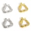 Immagine di 2 Pz Ecologico Ottone Charms Serpente Vero Oro Placcato Micro Spianare Trasparente Cubic Zirconiae 15mm x 13mm