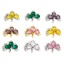 Immagine di 1 Pz Ecologico Ottone Charms Foglia Vero Oro Placcato Multicolore Cubic Zirconiae 19mm x 16mm