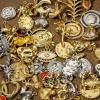 Picture of Eco-friendly Brass Valentine's Day Charms Real Gold Plated Heart Clear Cubic Zirconia