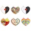 Picture of Zinc Based Alloy Best Friends Pendants Gold Plated Broken Heart