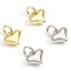 Immagine di 2 Pz Ecologico Ottone San Valentino Charms Cuore Vero Oro Placcato 3D 12mm x 8mm