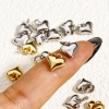 Bild von 2 Stück Umweltfreundlich Messing Valentinstag Charms Echtgold plattiert Herz 3D 12mm x 8mm