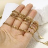 Immagine di 1 Pz Ecologico Semplice & Casual Semplice Oro Placcato 304 Acciaio Inossidabile Cavo Catena Collana Per Donne Festa