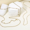 Immagine di 1 Pz Ecologico Semplice & Casual Semplice Oro Placcato 304 Acciaio Inossidabile Cavo Catena Collana Per Donne Festa