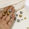 Picture of Eco-friendly 304 Stainless Steel Simple Spacer Beads For DIY Bracelet Jewelry Making Findings Tube Multicolor Stripe Faceted