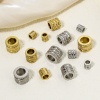 Picture of Eco-friendly 304 Stainless Steel Simple Spacer Beads For DIY Bracelet Jewelry Making Findings Tube Multicolor Stripe Faceted
