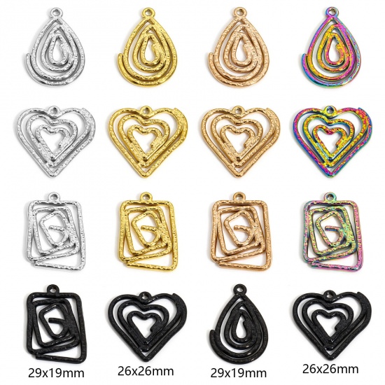 Picture of 1 Piece Vacuum Plating 304 Stainless Steel Charms Geometric