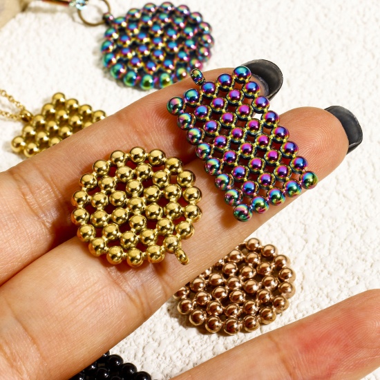 Picture of Vacuum Plating 304 Stainless Steel Charms Geometric