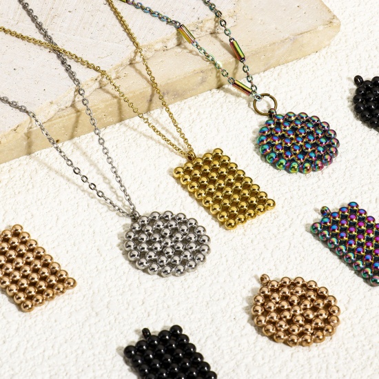 Picture of Vacuum Plating 304 Stainless Steel Charms Geometric
