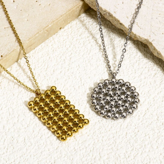 Picture of Vacuum Plating 304 Stainless Steel Charms Geometric