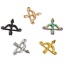 Immagine di 1 Pz Placcatura Sottovuoto 304 Acciaio Inossidabile Pendenti Charms Connettori Freccia 23mm x 21mm