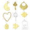 Bild von 1 Stück Umweltfreundlich 304 Edelstahl Geometrisch Charms Schlüssel Bunt Herz Message " LOVE " Hohl
