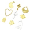 Bild von 1 Stück Umweltfreundlich 304 Edelstahl Geometrisch Charms Schlüssel Bunt Herz Message " LOVE " Hohl