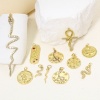 Picture of Eco-friendly Brass Pendants 18K Real Gold Plated Snake Animal Micro Pave Clear Cubic Zirconia