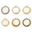 Picture of Eco-friendly Shell & Brass Religious Charms 18K Real Gold Plated Multicolor Round Virgin Mary 25mm x 22.5mm