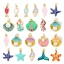 Imagen de 1 Unidad Respetuoso del Medio Ambiente Latón Joyería del océano Colgantes Charms 18K Oro Real Chapado Multicolor Esmalte