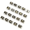 Picture of 304 Stainless Steel Halloween Italian Charm Links For DIY Bracelet Jewelry Making Silver Tone Black Halloween Enamel 10mm x 9mm