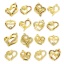 Picture of Eco-friendly 304 Stainless Steel Mother's Day Charms Gold Plated Heart Message " Mom " Enamel Multicolor Rhinestone