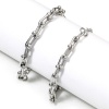 Picture of 304 Stainless Steel Handmade Link Chain Necklace For DIY Jewelry Making Silver Tone 40cm(15 6/8") long