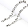 Picture of 304 Stainless Steel Handmade Link Chain Necklace For DIY Jewelry Making Silver Tone 40cm(15 6/8") long