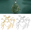 2 個 真鍮 ブランクベースペンダント カメオ DIY用 ジュエリーアクセサリー 多色 枝 3.5cm x 3cm、 の画像