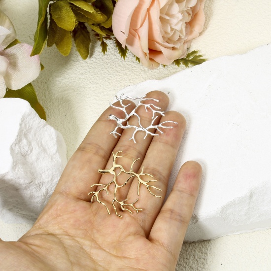 Imagen de 2 Unidades Latón Colgantes de Base en Blanco para Accesorios de Fabricación de Joyas DIY Cameo Multicolor Ramo 3.5cm x 3cm