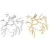 2 個 真鍮 ブランクベースペンダント カメオ DIY用 ジュエリーアクセサリー 多色 枝 3.5cm x 3cm、 の画像