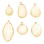 Picture of 2 PCs Shell & Brass Geometric Charms Gold Plated