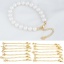 Immagine di 1 Pz Ecologico Ottone Estensione Catene 14k Vero Oro Placcato Micro Spianare Trasparente Cubic Zirconiae 5cm Lunghezza
