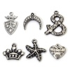 Picture of Eco-friendly 304 Stainless Steel Retro Charms Gunmetal Crown