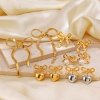 Picture of Eco-friendly Vacuum Plating Stylish Ins Style 18K Gold Plated 304 Stainless Steel Bowknot Heart Earrings For Women Party